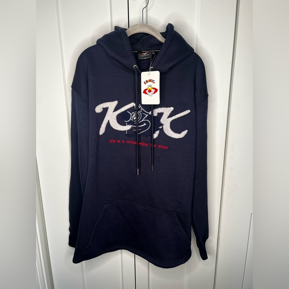 🚫SOLD🚫Klowning Klothing Chicago Streetwear Navy Hoodie NWT Men's Size XXL